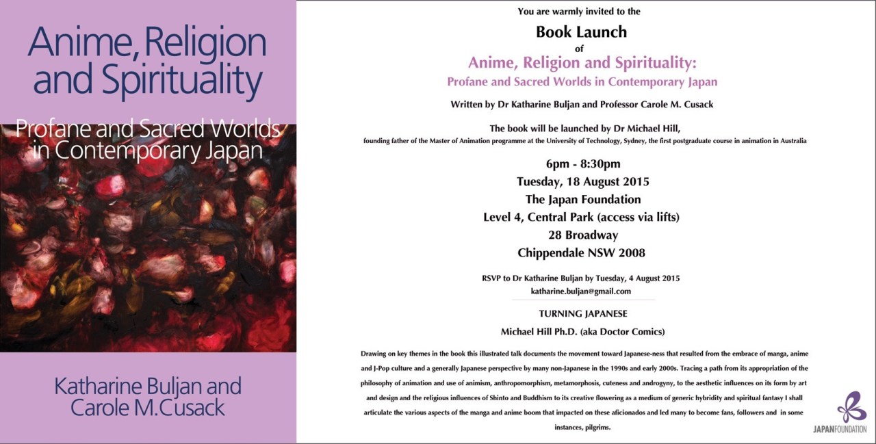 Anime book launch & Turning Japanese talk