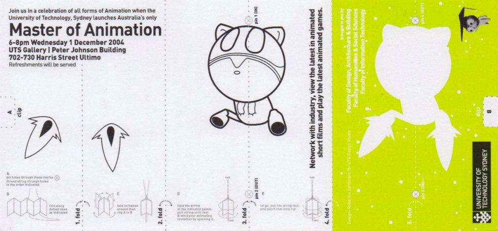 Invitation to the opening.