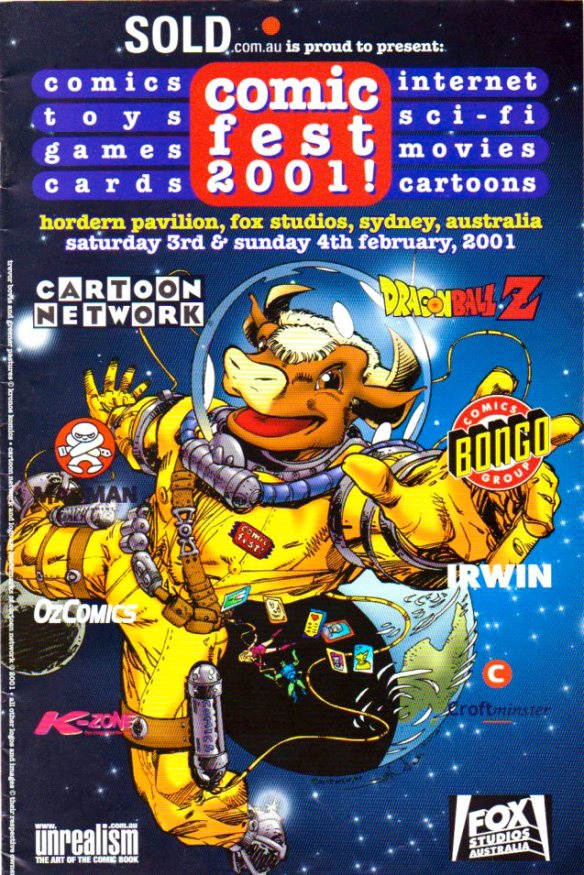 Trevor Bovis in space, the Greener Pastures program cover.