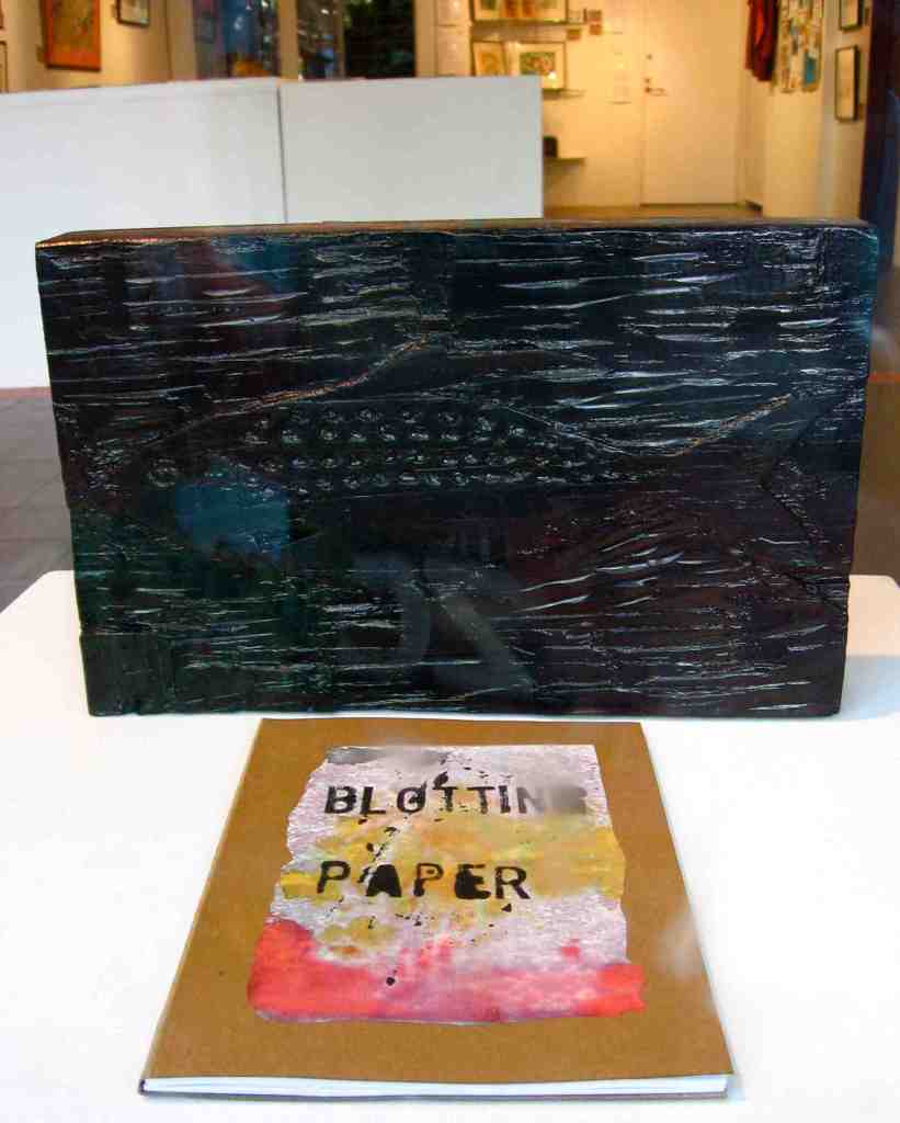 The completed artist book/comic on display in the gallery. (Photo-© 2013 Michael Hill)