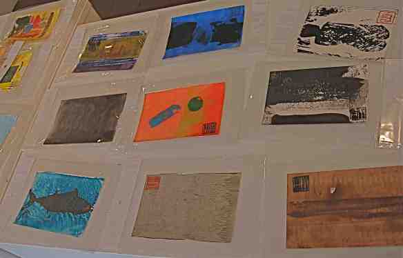 Postcards in sosaku hanga style. (Photo © 2013 Michael Hill)