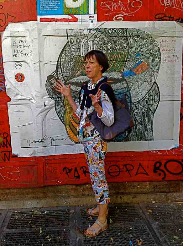 Maike Leffers and poster. (Photo-© 2014 Michael Hill)